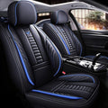 for Toyota RAV4 2008-2025 Car Seat Covers, Full Coverage Customized Seat Covers Premium Leather Waterproof Stain-Resistant Easy to Install (Full Set, Black&Blue)