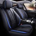 for Toyota RAV4 2008-2025 Car Seat Covers, Full Coverage Customized Seat Covers Premium Leather Waterproof Stain-Resistant Easy to Install (Front Set, Black&Blue)