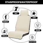 INFANZIA Premium Waterproof Seat Cover Towel Protector Neoprene Universal Fit, Upgraded 100% Washable & Removable Non-Slip Sweat Carseat Towel Covers, Perfect for Gym/Yoga/Workout（Beige,1PCS
