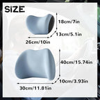 Car Headrest & Lumbar Support Cushion, Car Headrest and Lumbar Support, Ergonomic Car Seat Headrest & Lumbar Cushion, Car Head Rest and Lumbar Pillow Set for Neck Back Pain Relief (Blue)