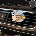 Simulation Food Design Car Air Vent Scented Clip, Creative Toaster-Shaped Car Air Freshener Decor, 3D Long-Lasting Car Fragrance Diffuser (Coffee Cup)
