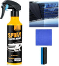 300ml Nano Car Coating Spray Kit, Nano Hydrophobic Ceramic Coating, Auto Paint Protection, Ceramic Coating for Cars Includes Microfiber Cloth(1PC*300ml +1*Sponge+1*Cloth)