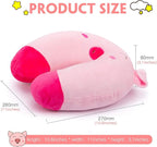 H HOMEWINS Travel Pillow for Kids,Toddler Neck Pillow Cute Animal Neck Head Chin Support Travel Accessories for Airplane, Car, Train,Recline