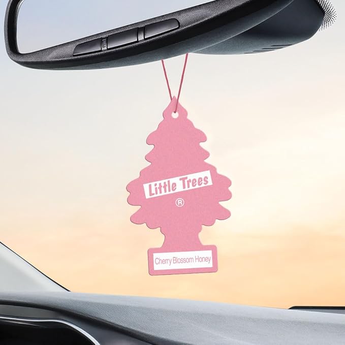 LITTLE TREES Car Air Freshener | Hanging Tree Provides Long Lasting Scent for Auto and Home | 24 Air Fresheners |Cherry Blossom