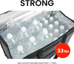 NZ home Insulated Bags for Food Delivery (2XL PRO) Grocery Shopping Cooler Bag, Pizza Delivery, Hot & Cold Catering Tote, Reusable, Foldable & Heavy Duty (2 Pack, Black)