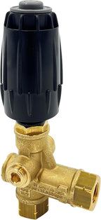 Annovi Reverberi VRT3-310 Unloader, Black Spring, 4500 PSI, 10.5 GPM, Adjustment Knob, Brass