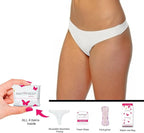 4in1 Essential Hygiene Kit Includes Seamless Thong Underwear, Fresh Wipe & Panty Liner - Accidents Travel Toiletry Kit On-the-Go Period Kit