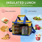 iknoe Insulated Lunch Bag, Foldable 8.5L Cooler Bag for Men & Women, Leakproof Thermal Design, Great for Office, Picnic, Travel, Lunch Box, Yellow