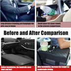 Supin Car Armrest Cushion - Multifunctional Faux Leather Armrest Cushion with Cup Holder, Phone Storage, and Ergonomic Design for All Seasons (BLack)