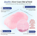 Andalus Brands Pure Australian Sheepskin Fluffy Car Center Console Cover, Luxurious Non-Shedding Furry Arm Rest Cover for Car, Versatile for All Seasons, Pink - (11.47" X 6.3")