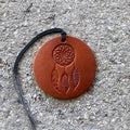 Air Flair | Leather Car Air Freshener | Dream Catcher (Brown, Warm Sugar Scent)