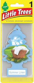 LITTLE TREES Car Air Freshener | Hanging Paper Tree for Home or Car | Summer Linen