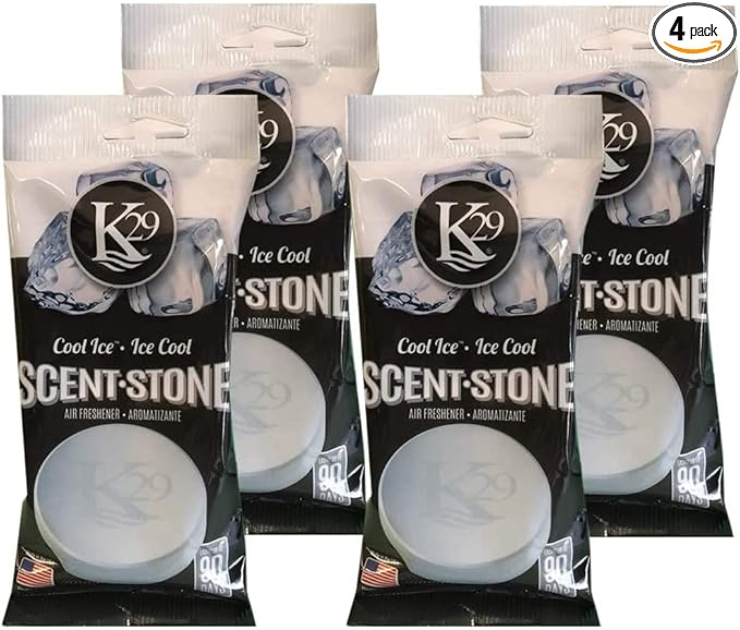 Cool Ice Stone Air Freshener, Environmentally Safe and Long-lasting Fragrance, 4 Packs