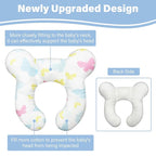 Baby Neck Pillows - Upgraded Toddler Travel Cushion for Toddler Head and Neck, Infant Neck Pillow for Car Plane Stroller Pushchair - Butterfly