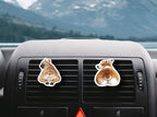 WIRESTER Fresh Scented Car Air Freshener Vent Clip, Decorative Accessories, Interior Decoration for Cars - Cute Animal Butt, Cute Dog Cat, Dog Butt Looking Back, Dog Lying