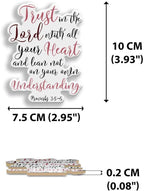 WIRESTER Hanging Air Freshener for Car, Home, Bathroom, Office, Decorative Charm Ornaments, Christian Quotes Proverbs 3:5-6