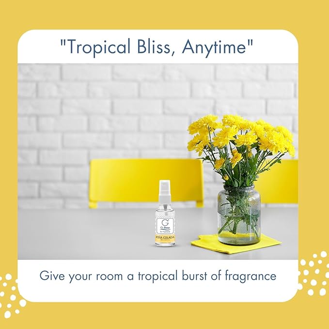 G's Breeze Piña Colada Air Freshener - Tropical Coconut & Pineapple Scent - Long Lasting Fragrance, Uplifting Aroma - Ideal for Home, Office & More - For a Fun, Refreshing & Inviting Atmosphere