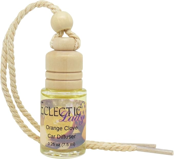 Orange Clove Scented Car Diffuser By Eclectic Lady, 7.5 ml, Air Freshener, Aromatherapy Diffuser, Premium Grade Fragrance Oil