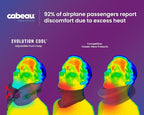 Evolution Cool Travel Neck Pillow by Cabeau - Cooling Airflow Vents, Memory Foam Neck Support, and Adjustable Clasp - Comfort On-The-Go with Carrying Case - Airplane, Train, Car, and Gaming (Blue)