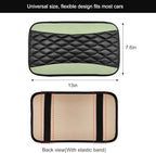 Car Center Console Cushion Pad, 12.6 × 7.48 Inches Waterproof Car Armrest Seat Box Cover, PU Leather Armrest Cover Protector for Most Vehicle, Universal Car Interior Accessories (Green)