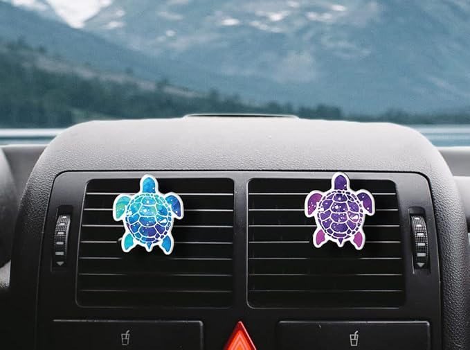 WIRESTER Set of 2 Fresh Scented Car Air Freshener Vent Clip, Decorative Accessories, Interior Decoration for Cars (Cat, Dog, Frog, Cow, Owl, Turtle, Sunflower, Baseball)