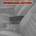 For Honda CRV 2026 2025 2024 2023 Center Console Cover - Vegan Leather Soft Armrest Protector for Honda CR-V LX EX Sport Hybrid EX-L Sport Touring Hybrid Accessories 2023-2025 2026 (Gray Stitches)