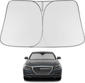 Proadsy 2026 Upgrade Windshield Sun Shade Custom Fit 2015-2016 Genesis Foldable Front Sunshade Protector Sun Visor Blocks UV Rays Keep Car Cooler