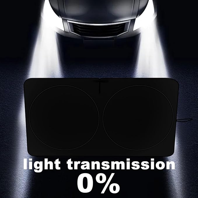 YUGUANG 2 Pack Car Windshield Sun Shade, 240T Thickened Sun Shade for Car Front Windshield Blocks Heat U-V Rays to Keeps Cars Interior Cool (59.1 x 31.5inch)