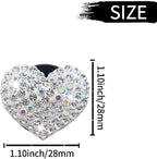 8Pcs Silver Bling Heart Air Vent Clips, Crystal Heart Air Fresheners Vent Clips Car Diffuser Vent Clip Rhinestone Car Decoration Car Interior Decor Cute Car Accessories for Women，Interior Accessories