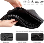 Gel Seat Cushion, 19x19inch Super Large Gel Cushion Pressure Pain Relief Seat Cushion for Long Sitting, Soft Breathable Gel Chair Pads for Home Office Wheelchair Car Seat (Black)