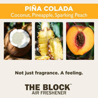 The Block - Wooden Car Air Freshener & Odor Eliminator - Long Lasting 30+ Day Scent - Car & Home Use - Fresh Gift Idea - Made in USA - Fruit Scents 3-Pack