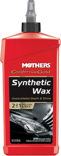 Mothers California Gold Synthetic Wax, 16 oz. — Long-Lasting Protection with Micro-Encapsulated Polymers, Polishes, Enhances Depth, Gloss & Shine, Easy-to-apply 2 in 1 Polish & Wax Formula (05716)