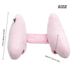 Adjustable Head Neck Pillow for Infant Car Seat, Portable Baby Travel Pillow for Stroller, Banana Shape Headrest Support Pillow, Comfortble Toddler Neck Pillow for Pushchair,Swing, Light Pink