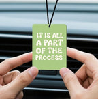 Green Aesthetic Car Air Fresheners - Inspirational Quotes & Floral Designs, Natural Non Toxic Air Freshener, 4 - Pack Ideal Decor & Gift for Positivity Seekers, for Car, Closet & Home