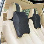 SEAHOME Car Seat Headrest Neck Rest Cushion - Ergonomic Car Neck Pillow Durable 100% Pure Memory Foam Carseat Neck Support - Comfty Car Seat Back Pillows for Neck/Back Pain Relief (Black 2pcs)