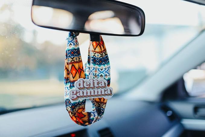 Sorority Shop Delta Phi Epsilon Retro Air Freshener - DPE Bubblegum Scented Air Freshener – Sorority Retro Design Air Freshener for Car or Dorm– Sorority Gift, Charm Paraphernalia