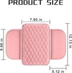 Mandark Car Center Console Cover, Microfiber Leather Vehicle Armrest Protector Cushion with 2 Storage Bags, Auto Interior Arm Rest Seat Box Pad Accessories, Universal for SUV, Sedan, Truck (Pink)