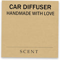500Pcs Car Oil Diffuser Hanging Bottle Scent Label 1×1 Inch Kraft Warning Stickers Instruction Care Card Wooden Top Bullet