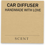 500Pcs Car Oil Diffuser Hanging Bottle Scent Label 1×1 Inch Kraft Warning Stickers Instruction Care Card Wooden Top Bullet