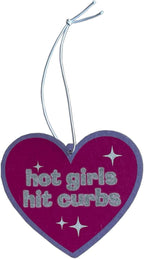 Hot Girls Hit Curbs Cute Y2K Pink Hearts Hanging Air Freshener Car Decor for Girls Lavender Scented