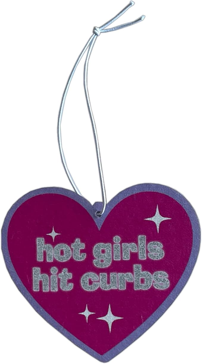 Hot Girls Hit Curbs Cute Y2K Pink Hearts Hanging Air Freshener Car Decor for Girls Lavender Scented