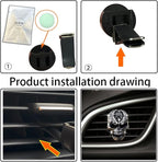 2 Pcs Cute Skull Vent Clips, Skull Head Car Air Fresheners, Car Interior Decor
