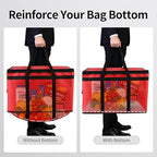 Bodaon Large 3-Pack Insulated Food Delivery Bag with hard bottom, XXXL Pizza Cooler Bags, Rideshare Delivery Bag, Thermal Cold/Hot Styrofoam Carrier for Travel/Shopping/Catering/Car