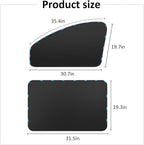 Car Curtains for Side Window - 2 Pcs Front Privacy Sun Shades Magnetic 100% Block Light Car Window Covers with Cooler Feeling (dexterous, front-2pcs)
