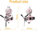 2Pcs Car Air Fresheners, Cute Bear Pilot Automotive Air Outlet Creative Car Perfume Diffuser, Automotive Accessories Air Vent Decoration with 8 Fragrant Tablets (Blue 1+Pink 1)