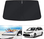 KUST Windshield Sun Shade for Toyota Sienna 2011-2020 Accessories Custom Fit Sunshade Foldable Sun Protector Block UV Rays Keep Car Cooler