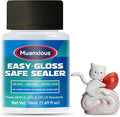 Muanxious Air Dry Clay Glaze — No-Tack High Gloss Waterproof Clear Varnish & Sealant, ASTM D-4236, Low Odor, Anti-Yellowing, 50ml (1.69 fl oz)