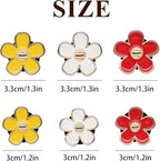6pcs Flower Car Air Freshener Vent Clips,Red Yellow White Daisy Car Dashboard Accessories,3.3cm/3cm Flower Air Vent Clip for Women,Refillable Car Diffuser Decor
