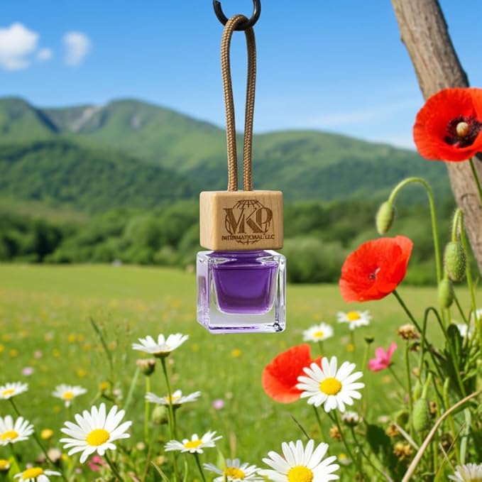 Hanging Air Fresherner Fragrance Oil Glass Bottle, With Multiple Scents Fragrance, Automobile Interior Decoration, Long Lasting For Car and Home. (Hilton and Ocean)