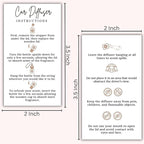 Car Diffuser Instruction Cards | 2" x 3.5" inch Business Card Size | Car Hanging Accessories Oil Bottles Instruction Card